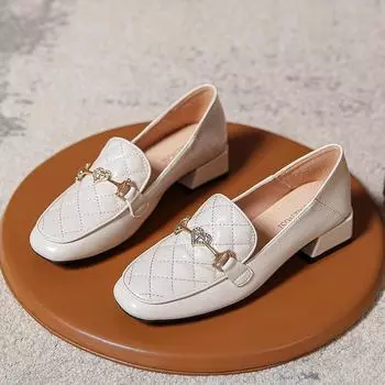 Модные лоферы с бриллиантами, повседневная обувь, женские туфли Мэри Джейн в стиле ретро, весенняя обувь, женские туфли на высоком каблуке большого размера 34