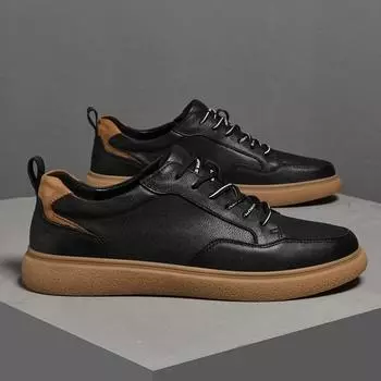 Модные люксовые брендовые мужские туфли для ходьбы на открытом воздухе из вулканизированной кожи, повседневные нескользящие кроссовки, модные дизайнерские туфли из натуральной кожи на плоской подошве 38 белый