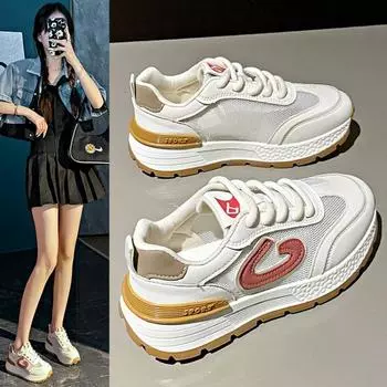 Модные маленькие белые туфли для женщин, новая весенняя спортивная обувь для отдыха для девочек с толстой подошвой, низкие кроссовки на платформе 35 синий