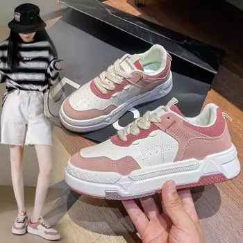 Модные маленькие белые туфли женские весна 2024 новый стиль студенческие уличные туфли-клепки для отдыха 35 бежевый