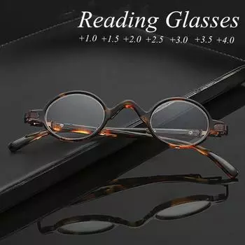 Модные маленькие круглые очки для чтения в оправе для мужчин и женщин, очки для дальнозоркости +3.5 фиолетовый