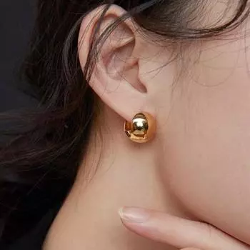 Модные маленькие серьги из нержавеющей стали золотого цвета для женщин, элегантные ювелирные изделия для свадебной вечеринки, подарок для предотвращения аллергии золотой