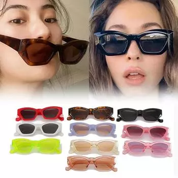 Модные маленькие солнцезащитные очки «кошачий глаз», популярные высококачественные очки в стиле ретро, мужские винтажные текстурные оправы, горячая распродажа, новые для женщин Tea леопардовый