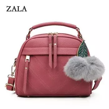 Модные маленькие сумки через плечо для женщин, высокое качество, сумка через плечо из искусственной кожи, меховой декор, сумка, сумка-мессенджер 22*18*11cm красный