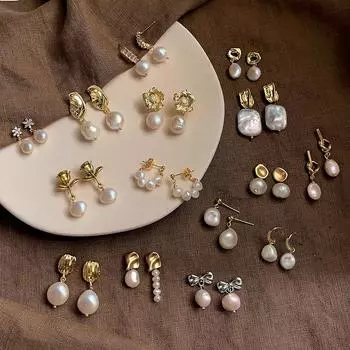 Модные масляные серьги в стиле ретро, нишевый темперамент, серьги в античном стиле, персонализированные и высококачественные серьги