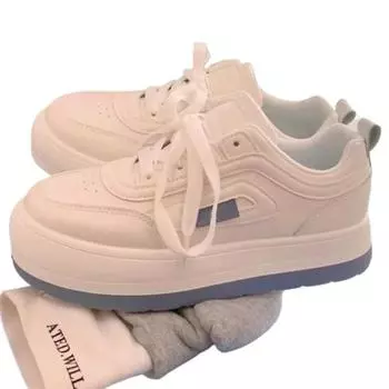 Модные массивные кроссовки женские 2024 осень новые модные туфли на вулканизированной платформе женские спортивные туфли с толстой подошвой Zapatos De Mujer SyfIyno 35 белый