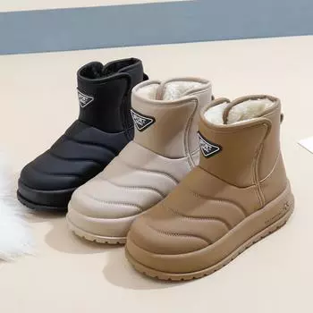 Модные меховые туфли на плоской подошве для женщин, зимние ботинки на платформе, теплые зимние повседневные ботинки на среднем каблуке из плюша 2024 года, модные готические удобные нескользящие ботинки для женщин 35 хаки