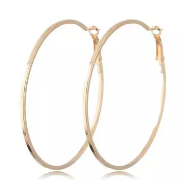 Модные, металлические простые круглые серьги-гвоздики в форме круга, простые однотонные круглые серьги золотой