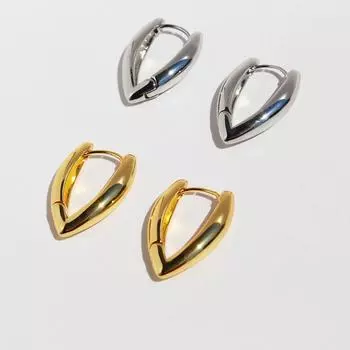 Модные металлические серьги-пряжки в форме V с геометрическим дизайном, серьги-гвоздики, украшения для ушей 281 золотой