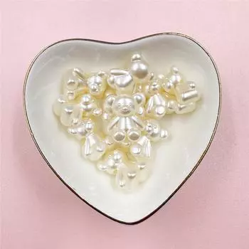 Модные милые браслеты, свободные бусы, ожерелье, креативные серьги, сделай сам, брелок с цветами, материал ручной работы, мультистиль, медведь, 10/20/40/50 шт., аксессуары Six Petaled Flowers