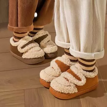 Модные милые детские хлопковые ботинки, зимние новые корейские версии для мальчиков и девочек, утолщенные плюшевые теплые зимние ботинки 200 (inner length 19cm) чёрный