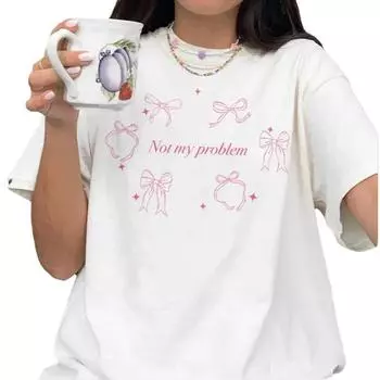 Модные милые кокетливые футболки с бантом из ленты для женщин, винтажная эстетическая футболка Y2k, женская футболка с коротким рукавом, кавайная одежда Cottagecore S