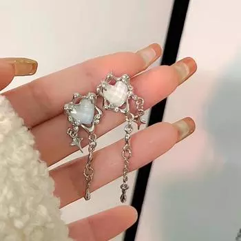 Модные милые крутые стильные серьги с кисточками и звездами в стиле ретро, индивидуальные ретро серьги с цирконием, вечерние и свадебные украшения для женщин 02