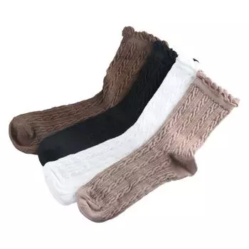 Модные милые полосатые крестики Лолита для девочек, женские хлопковые носки с оборками, чулочно-носочные изделия, корейские кружевные носки