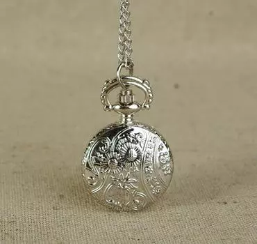 Модные милые рельефные серебряные карманные часы с бабочкой Винтажные кварцевые карманные часы унисекс свитер цепочка часы ожерелье серебряный