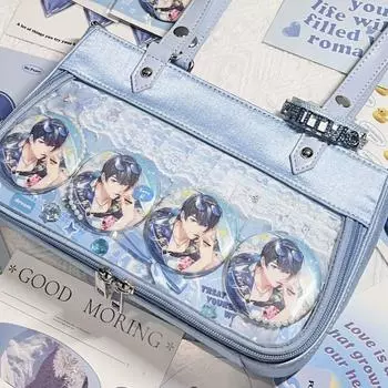 Модные милые сумки Lolita для женщин Kawaii, японская сумка через плечо, милая атласная повседневная симпатичная сумка через плечо, тренд 2024 года 27X8X16.5CM белый