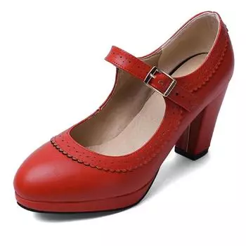 Модные милые туфли на высоком каблуке, туфли Мэри Джейн, женская обувь 2024 года, весна-осень, женские туфли на каблуке для офиса, свадьбы, большого размера 48 34 бежевый