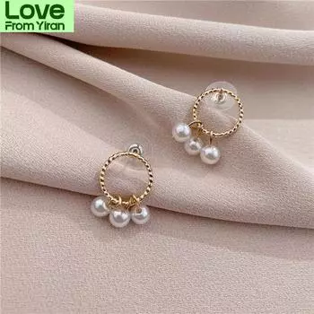 Модные милые жемчужные серьги для женщин, новый корейский стиль, оптовая продажа ювелирных изделий Brincos
