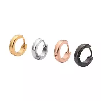 Модные мини-подарки для девочек в стиле хип-хоп, женские серьги-клипсы, маленькие серьги-кольца серебряный