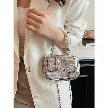 Модные мини-сумки Chian Pearl для женщин, простые универсальные сумки с клапаном, женская повседневная сумка через плечо