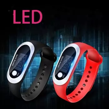 Модные многофункциональные модные электронные часы для спорта на открытом воздухе, светодиодный браслет со светодиодной подсветкой, электронные наручные часы для мужчин и женщин