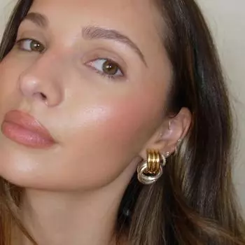 Модные многослойные круглые серьги-завитки из нержавеющей стали для женщин, текстурированные разноцветные позолоченные серьги-бижутерия T217 1