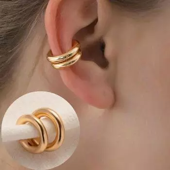 Модные модные C-образные ушные клипсы для женщин золотой