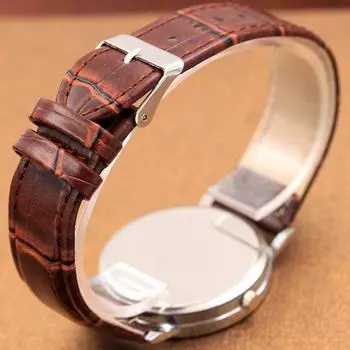 Модные модные часы унисекс, модные, автоматические, механические, женские, мужские, наручные часы, часы из нержавеющей стали, кожаный ремешок 1