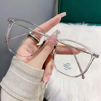 Модные модные меняющие цвет очки в большой оправе HD, меняющие цвет очки для близорукости, многоугольные очки для пары в одном стиле, очки с антисиним светом -50