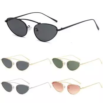 Модные модные солнцезащитные очки «кошачий глаз» в стиле ретро, винтажные очки с небольшой защитой от ультрафиолета UV400, очки Y2K для женщин и мужчин, очки для активного отдыха