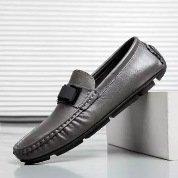 Модные модные стильные мужские мокасины дышащие туфли на плоской подошве для отдыха на свежем воздухе легкие мужские туфли без застежек мягкая обувь ручной работы для отдыха на открытом воздухе мокасины 38 коричневый