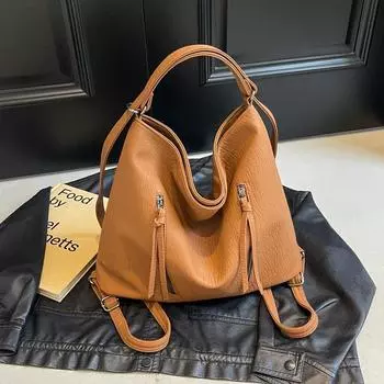 Модные модные сумки через плечо из искусственной кожи с застежкой-молнией и большим объемом, молодежные внутренние сумки с карманами на молнии и кросс-боди для женщин, новые