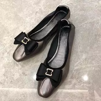 Модные модные туфли из мягкой овчины для ходьбы, повседневные туфли на плоской подошве, женские туфли в стиле яичного рулета, полностью кожаные туфли для балета, туфли Lefu, складные 34