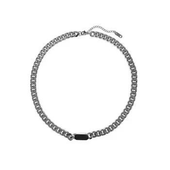 Модные модные ювелирные изделия из нержавеющей стали чокер хип-хоп панк группа с кубинской цепочкой звено ожерелье для мужчин и женщин As Picture&TRENDY