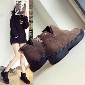 Модные модные женские ботинки, новые стильные высокие ботильоны с ракушечным носком, женские легкие водонепроницаемые нескользящие кроссовки, мягкие дышащие женские ботинки 4 коричневый