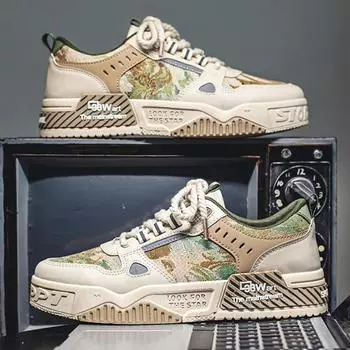 Модные мокасины 2024 года, новые повседневные туфли с закрытым носком на шнуровке для мужчин, износостойкие резиновые подошвы, туфли на плоской подошве, модные тенденции, смешанные цвета, мужская обувь 39 синий