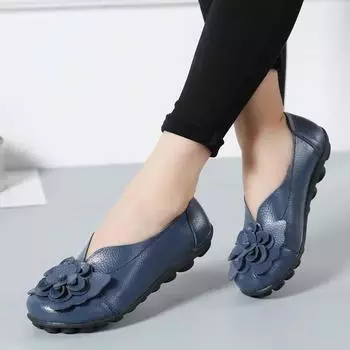 модные мокасины из мягкой кожи PU женские модные туфли на плоской подошве с цветами женские повседневные туфли весна-лето женские дизайнерские лоферы слипоны 35 бежевый