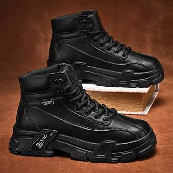 Модные мокасины Мужские кроссовки Обувь Мужская обувь для мужчин Ботильоны Ботинки для отдыха Мужские кроссовки Спорт и отдых Нескользящая мода Новинка 39 чёрный
