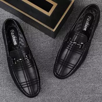 Модные мокасины, новые повседневные туфли из натуральной кожи для мужчин, итальянские деловые туфли ручной работы, деловые мужские туфли, мокасины для вождения 37
