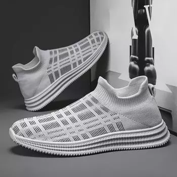 Модные мокасины PARZIVAL из дышащей сетки для мужчин, легкие прогулочные кроссовки для тенниса, повседневные кроссовки для бега и фитнеса на открытом воздухе 39 чёрный