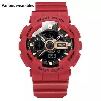 Модные молодежные мужские и женские часы, водонепроницаемые, светящиеся, многофункциональные электронные часы