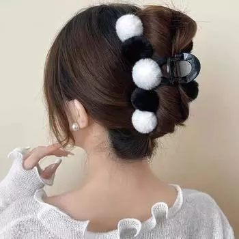 Модные мягкие плюшевые когти для волос, новые винтажные большие заколки в виде акулы, заколки для волос, заколки в форме краба для женщин, аксессуары для волос, головные уборы