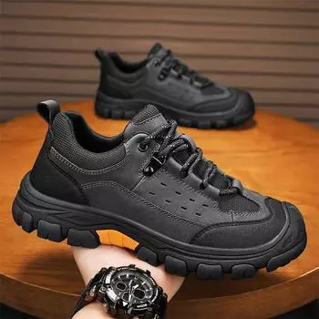 Модные мягкие походные ботинки для мужчин, удобные походные кроссовки для мужчин, водонепроницаемые ботинки zapatillas de hombre 38 чёрный