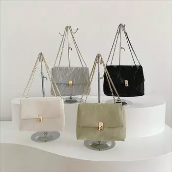 Модные мягкие сумки через плечо из искусственной кожи с цепочкой, новые трендовые женские сумки через плечо, универсальные повседневные женские сумки для поездок на работу