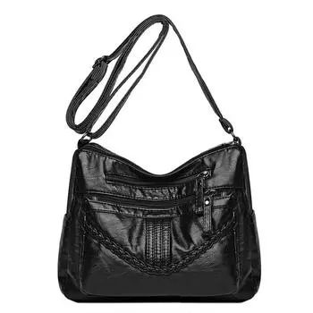 Модные мягкие сумки из искусственной кожи, женские сумки на плечо, роскошные сумки, женские сумки, дизайнерские сумки через плечо для женщин, повседневная сумка-мессенджер красный