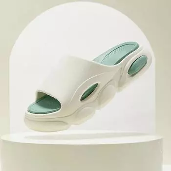 Модные мягкие тапочки Eva на платформе для мужчин, модные шлепанцы унисекс, домашняя обувь для ванной, нескользящие сандалии для дома и улицы 2024 35-36 белый