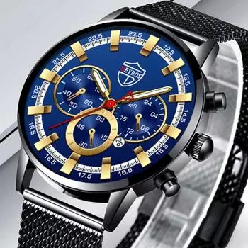 Модные мужские элегантные часы Кварцевые наручные часы Роскошные деловые мужские аналоговые часы Мужские наручные часы