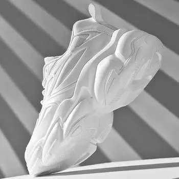 Модные мужские белые туфли, повседневная обувь, мужская нескользящая спортивная обувь для отдыха на открытом воздухе, дышащие кроссовки для бега, сетчатые, мужские, на шнуровке, на плоской подошве 36 белый