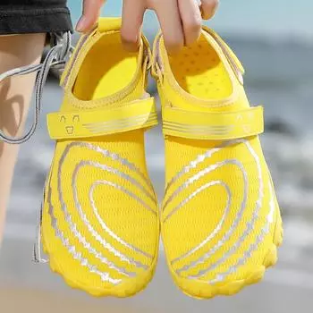 Модные мужские босоножки для воды, удобные пляжные туфли, быстросохнущие, дышащие, спортивные сандалии, мягкие, для тренировок на открытом воздухе, пара 46 35 серый