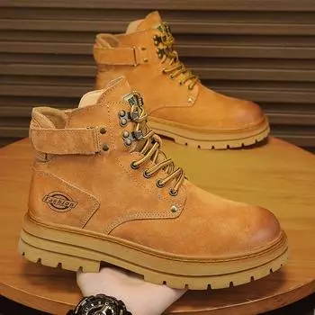 Модные мужские ботильоны повседневная обувь 39 золотой